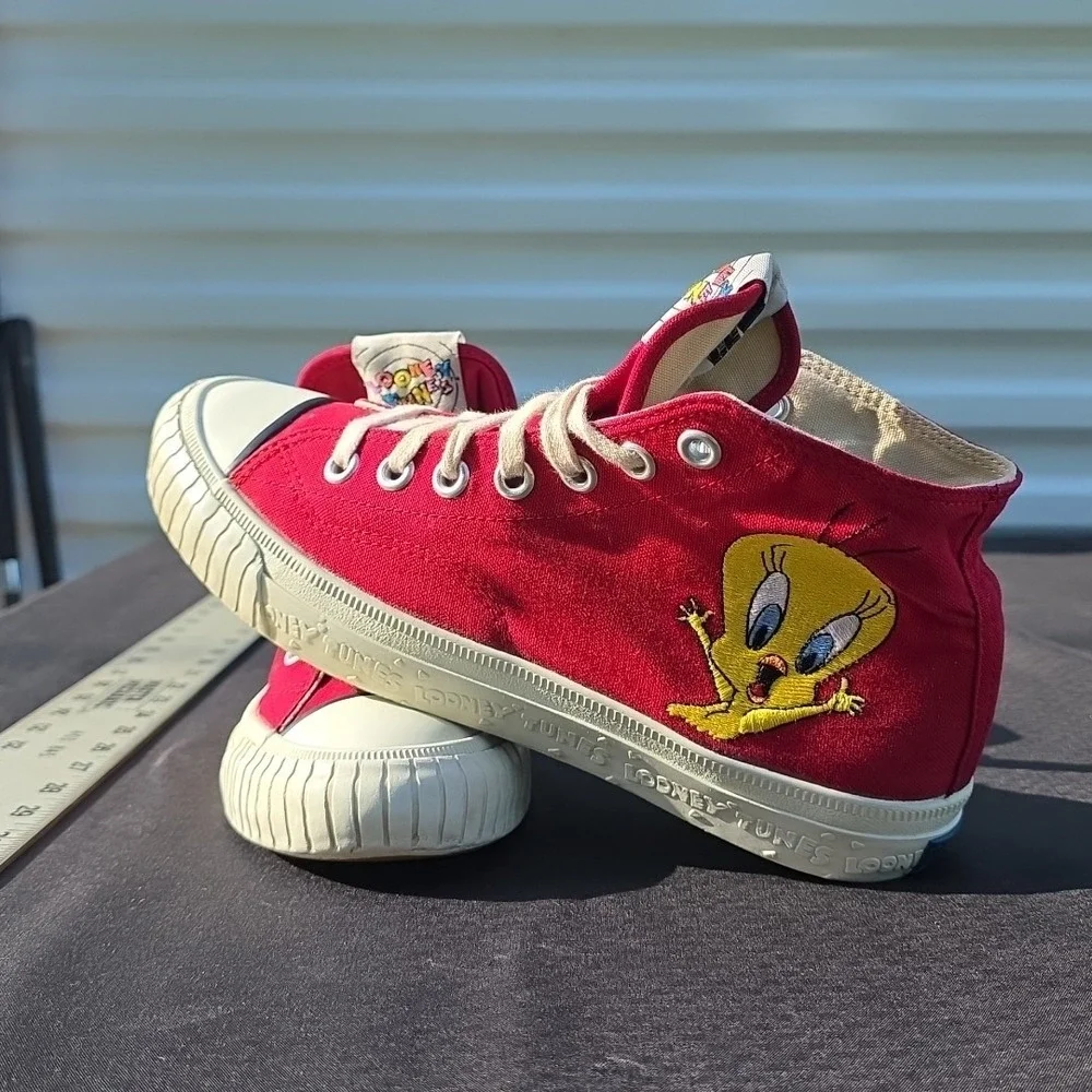 Vintage Looney Tunes Canvas Keds Tweety Bird Size‎ 6.5 M Shoes 90's Y2K Skate